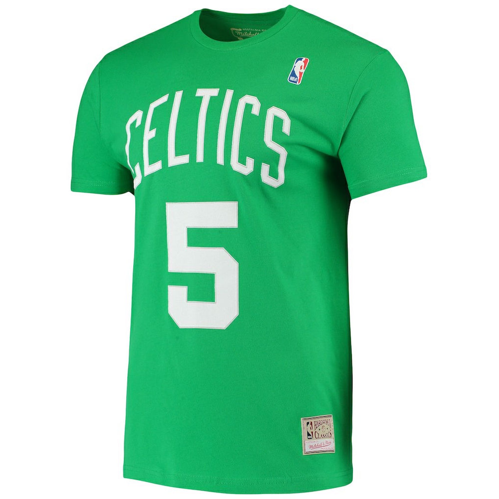 Kelly Green Kevin Garnett Boston Celtics Hardwood Classics Stitch Name & Number T-Shirt | NBA