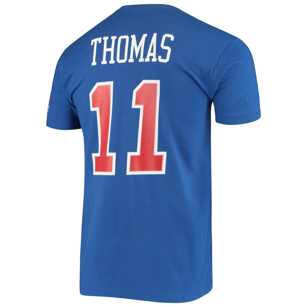 Blue Isiah Thomas Detroit Pistons Hardwood Classics Stitch Name & Number T-Shirt sale | NBA