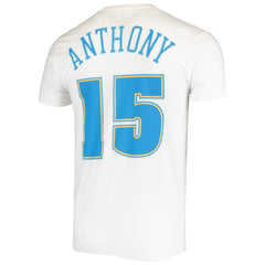 White Carmelo Anthony Denver Nuggets Hardwood Classics Stitch Name & Number T-Shirt | NBA