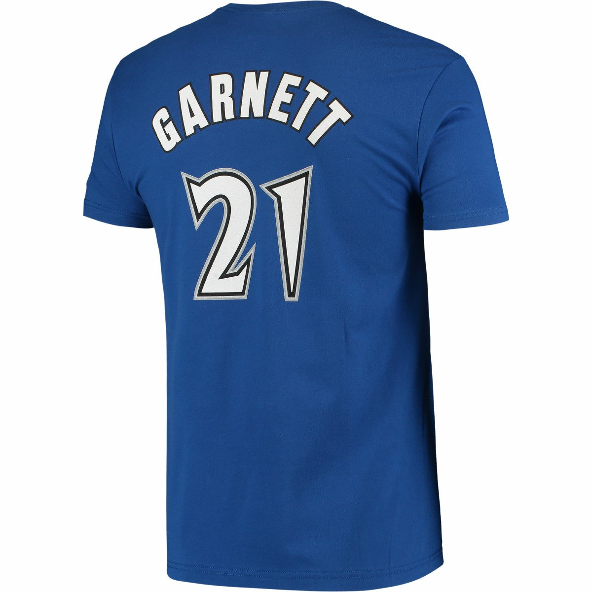Blue Kevin Garnett Minnesota Timberwolves Hardwood Classics Stitch Name & Number T-Shirt | NBA
