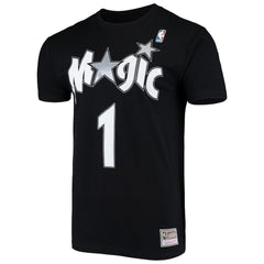 Black Tracy McGrady Orlando Magic Hardwood Classics Stitch Name & Number T-Shirt | NBA