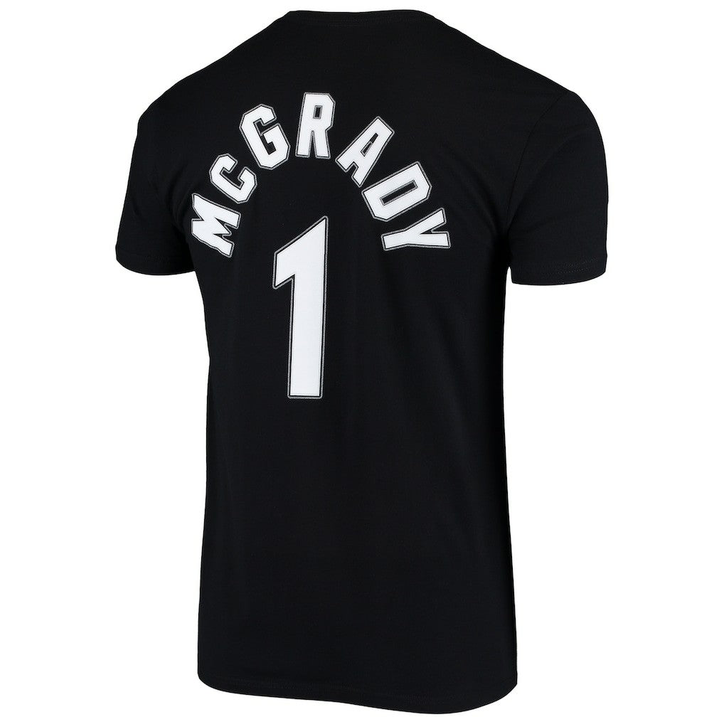 Black Tracy McGrady Orlando Magic Hardwood Classics Stitch Name & Number T-Shirt | NBA