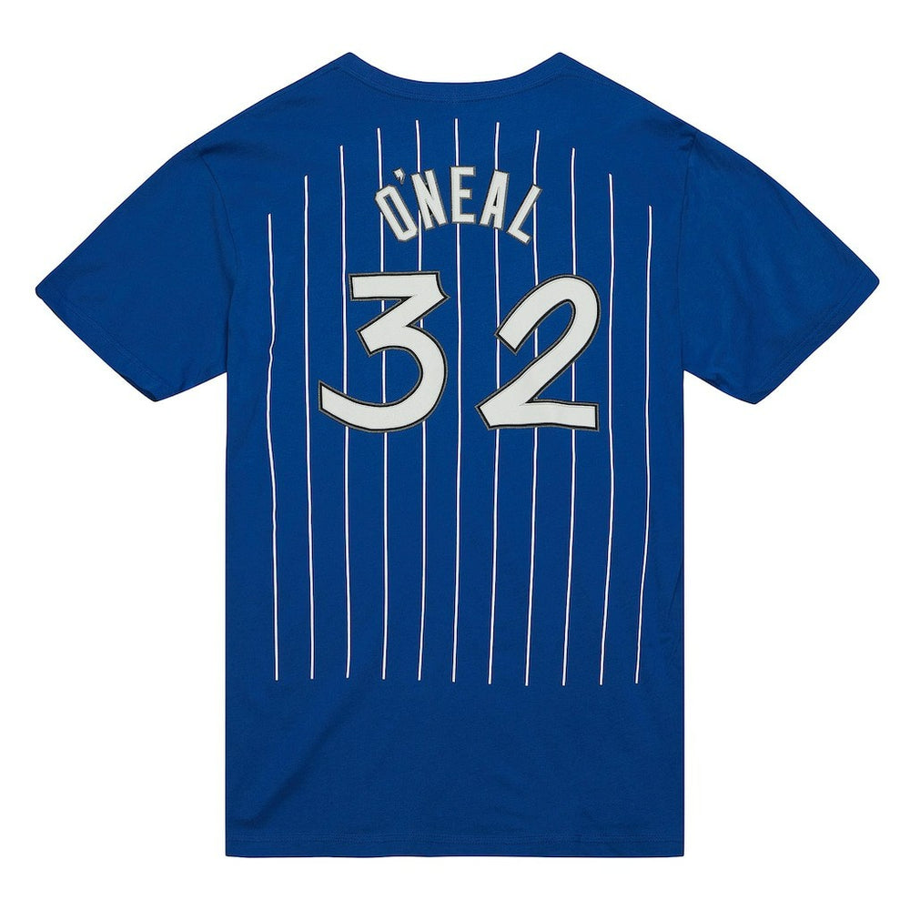 Blue Shaquille O'Neal Orlando Magic Hardwood Classics Stitch Name & Number T-Shirt | NBA