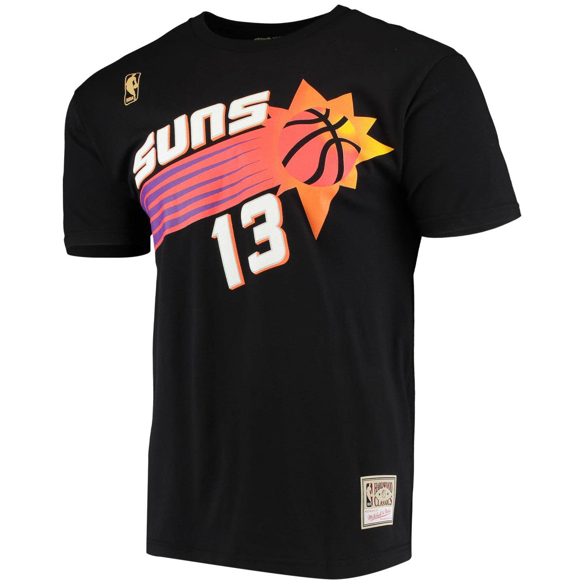 Black Steve Nash Phoenix Suns Hardwood Classics Stitch Name & Number T-Shirt | NBA