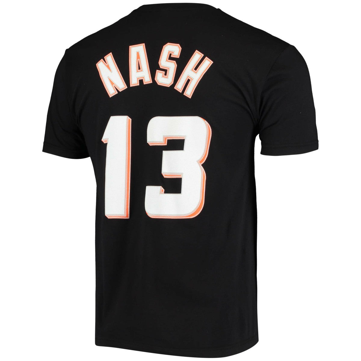 Black Steve Nash Phoenix Suns Hardwood Classics Stitch Name & Number T-Shirt | NBA