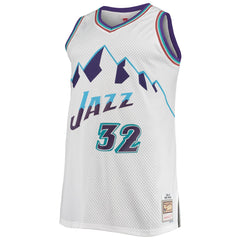 White Karl Malone Utah Jazz 1996/97 Big & Tall Hardwood Classics Swingman Jersey | NBA