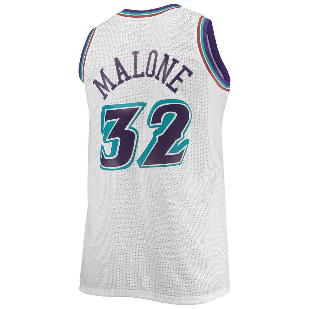 White Karl Malone Utah Jazz 1996/97 Big & Tall Hardwood Classics Swingman Jersey | NBA