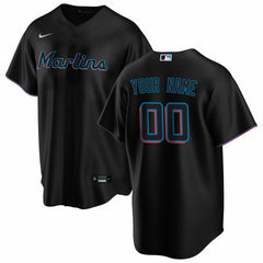 Miami Marlins Nike Alternate Replica Custom Jersey - MLB Jerseys