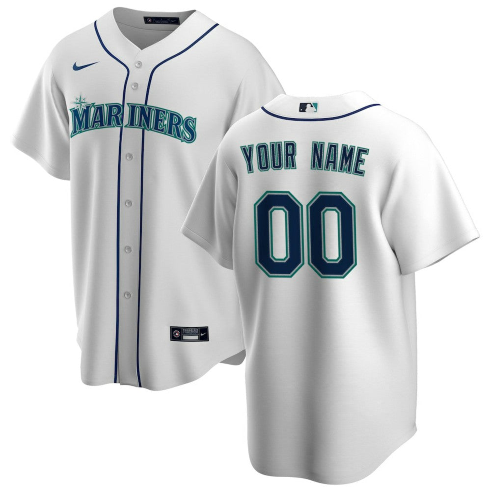 Seattle Mariners Nike Home Replica Custom Jersey - MLB Jerseys
