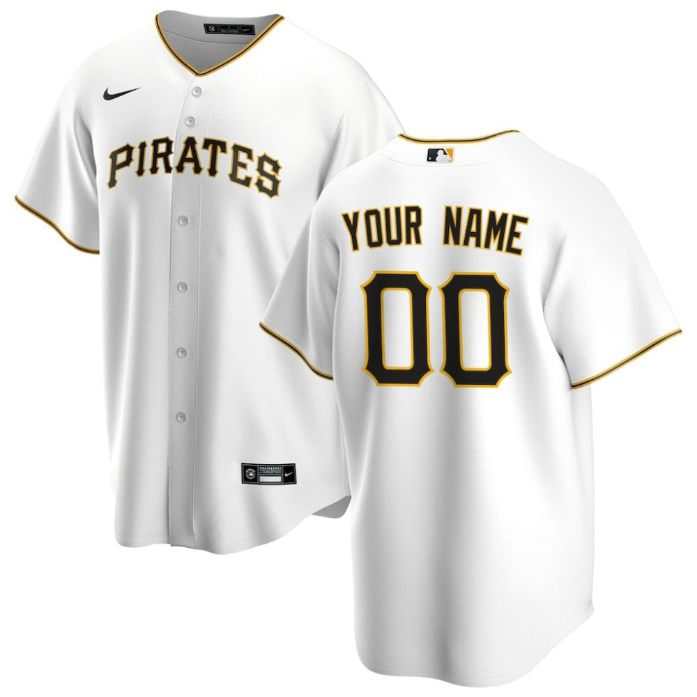 Pittsburgh Pirates Nike Home Replica Custom Jersey - MLB Jerseys