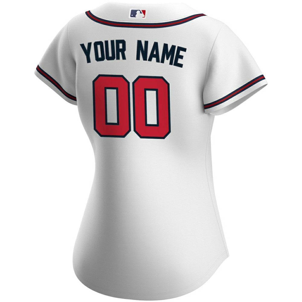 Atlanta Braves Nike Women's Home Replica Custom Jersey - MLB Jerseys