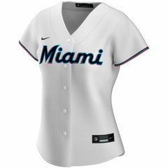 Miami Marlins Nike Women's Home Replica Custom Jersey - MLB Jerseys