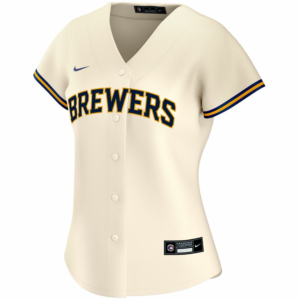 Milwaukee Brewers Nike Women's Home Replica Custom Jersey - MLB Jerseys