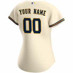 Milwaukee Brewers Nike Women's Home Replica Custom Jersey - MLB Jerseys