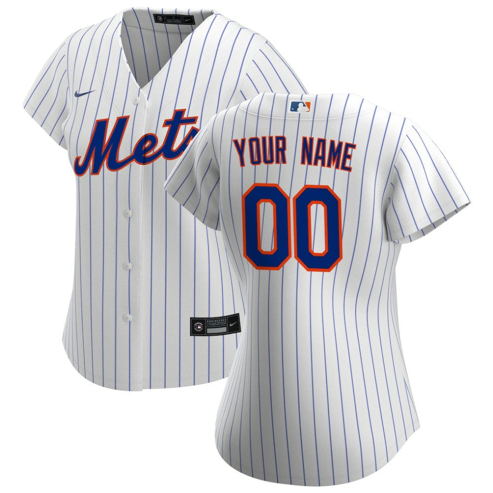 New York Mets Nike Women's Home Replica Custom Jersey - MLB Jerseys