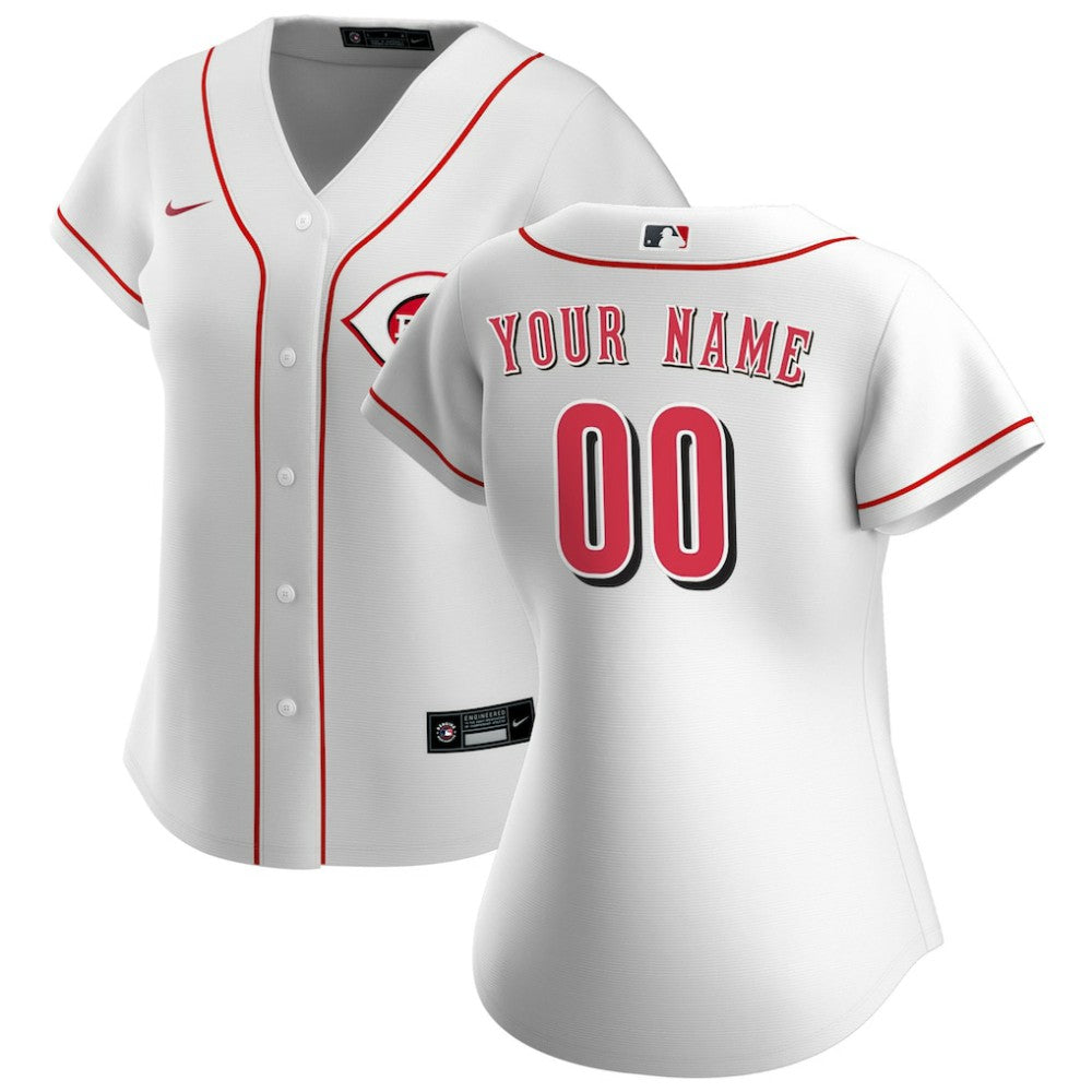 Cincinnati Reds Nike Women's Home Replica Custom Jersey - MLB Jerseys
