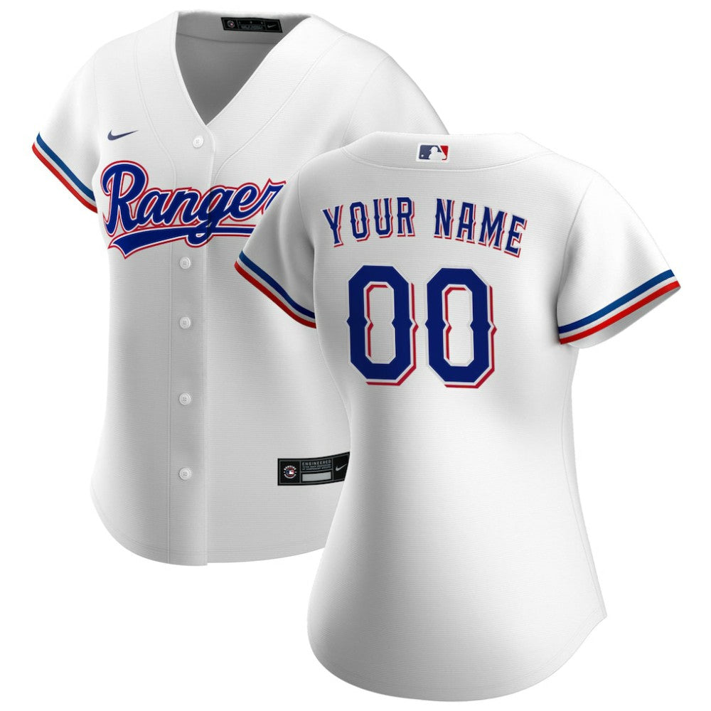 Texas Rangers Nike Women's Home Replica Custom Jersey - MLB Jerseys