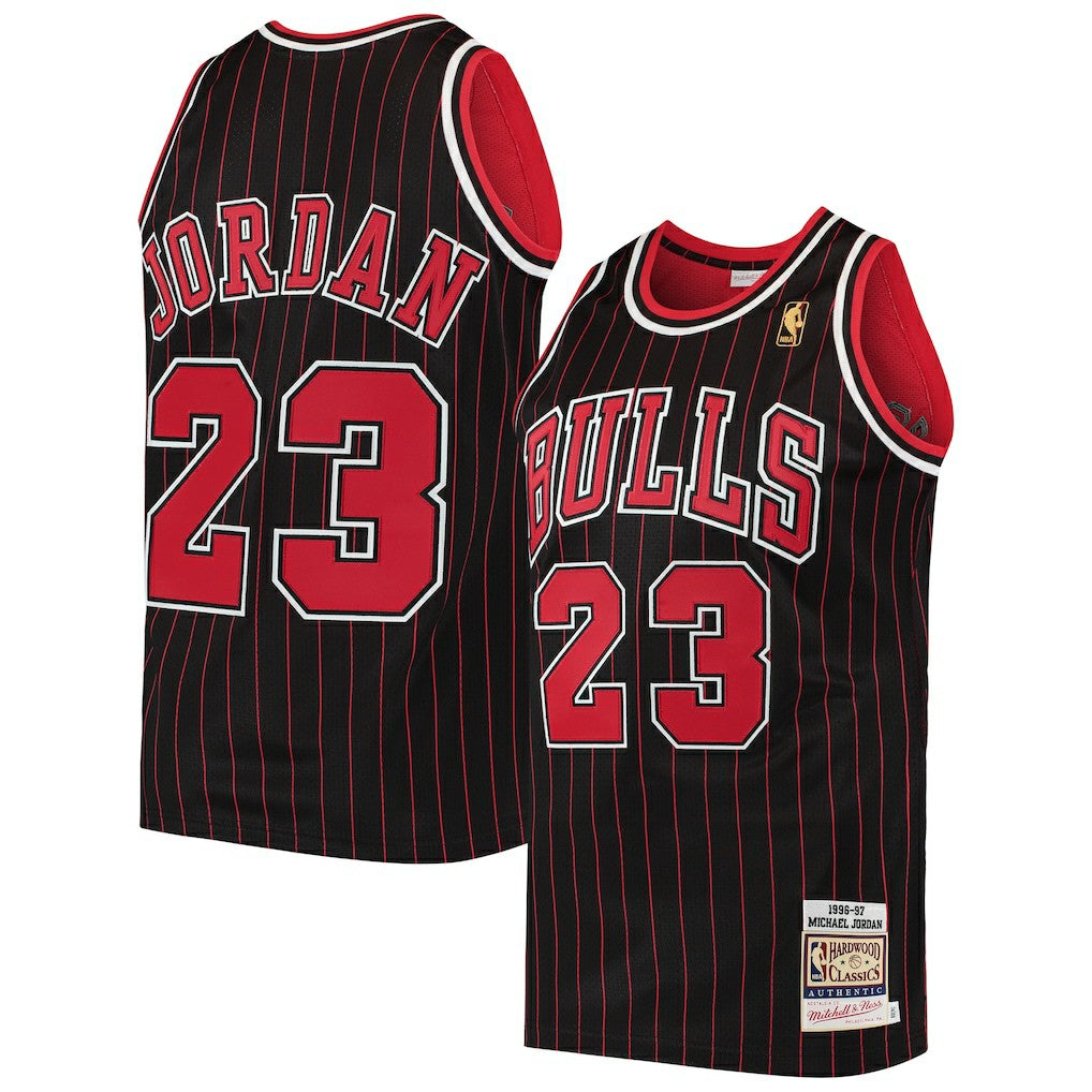 Black Michael Jordan Chicago Bulls 1996/97 Hardwood Classics Authentic Jersey sale | NBA
