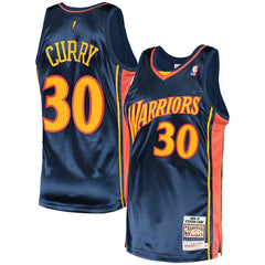 Navy Stephen Curry Golden State Warriors 2009/10 Hardwood Classics Authentic Jersey sale | NBA