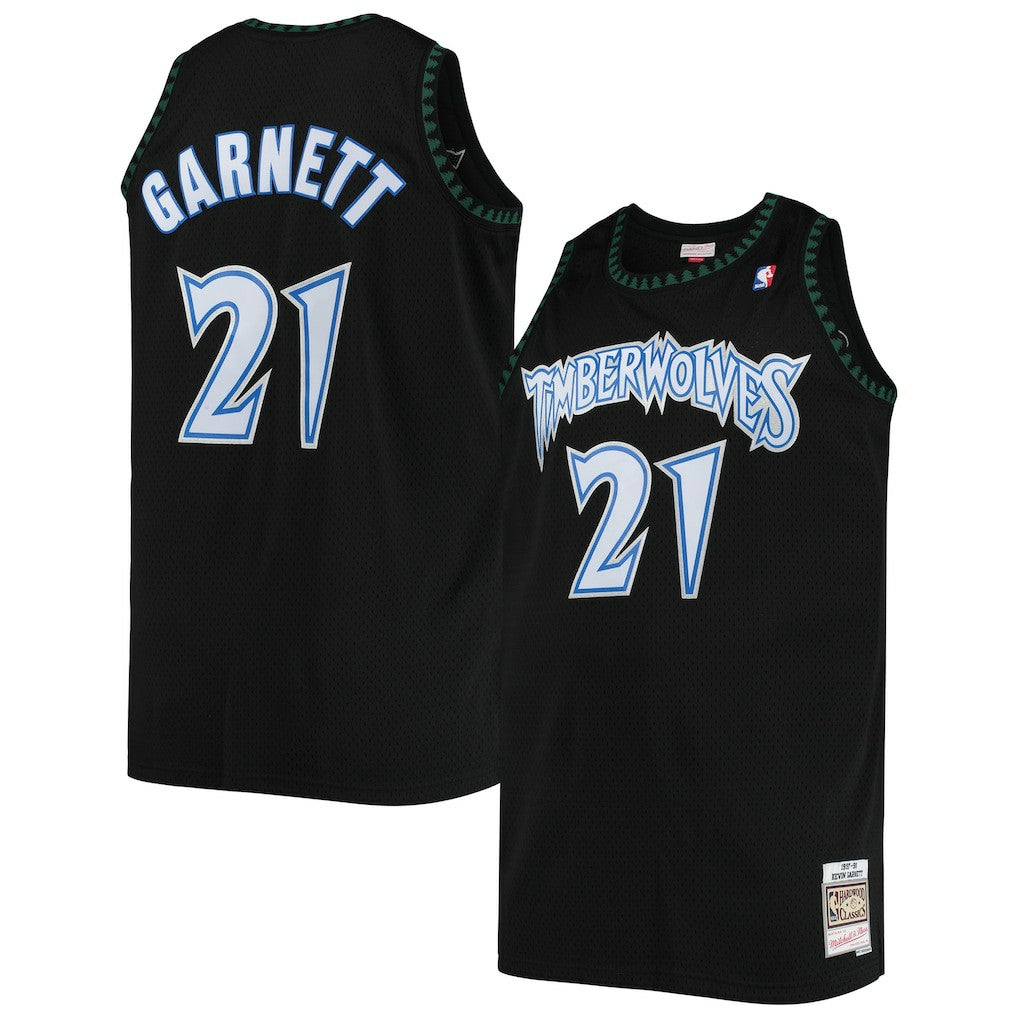Black Kevin Garnett Minnesota Timberwolves 1997/98 Big & Tall Hardwood Classics Swingman Jersey | NBA