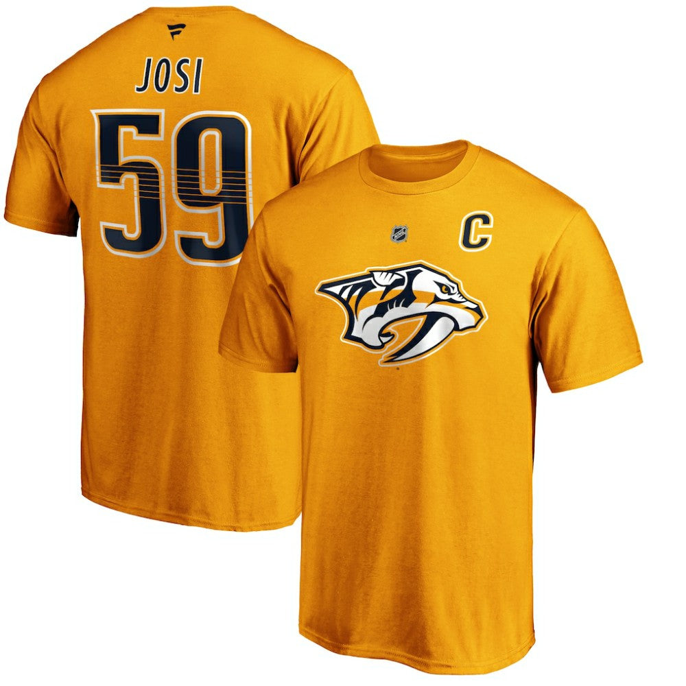 Roman Josi Nashville Predators Fanatics Authentic Stack Player Name & Number T-Shirt -  NHL T-shirts