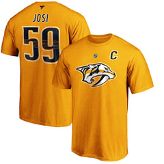 Roman Josi Nashville Predators Fanatics Authentic Stack Player Name & Number T-Shirt -  NHL T-shirts