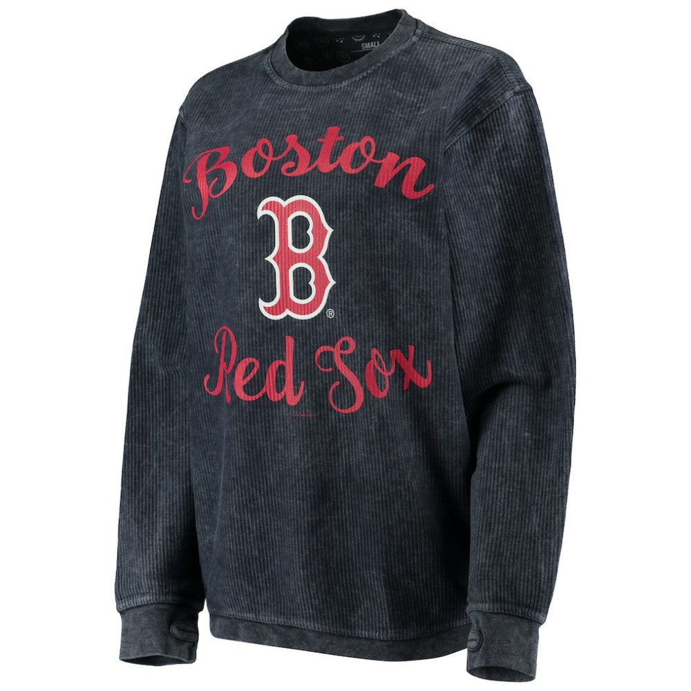 Boston Red Sox G-III 4Her by Carl Banks Women's Script Comfy Cord Pullover Sweatshirt - MLB Pullover