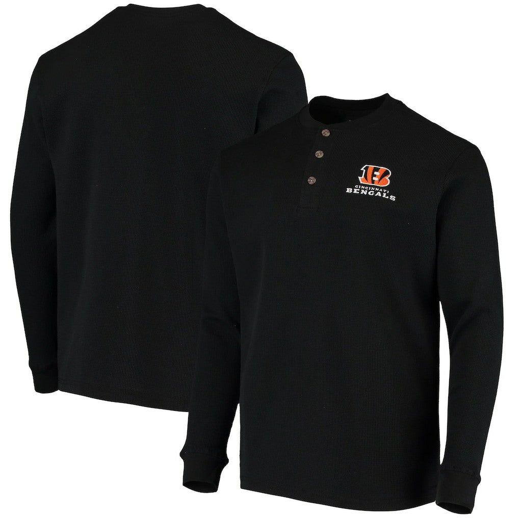 Cincinnati Bengals Dunbrooke Logo Maverick Thermal Henley Long Sleeve T-Shirt | NFL Hot