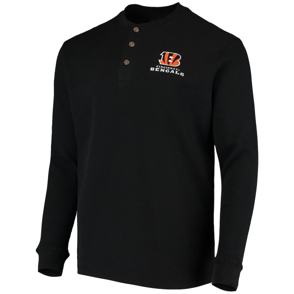 Cincinnati Bengals Dunbrooke Logo Maverick Thermal Henley Long Sleeve T-Shirt | NFL Hot