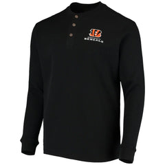 Cincinnati Bengals Dunbrooke Logo Maverick Thermal Henley Long Sleeve T-Shirt | NFL Hot
