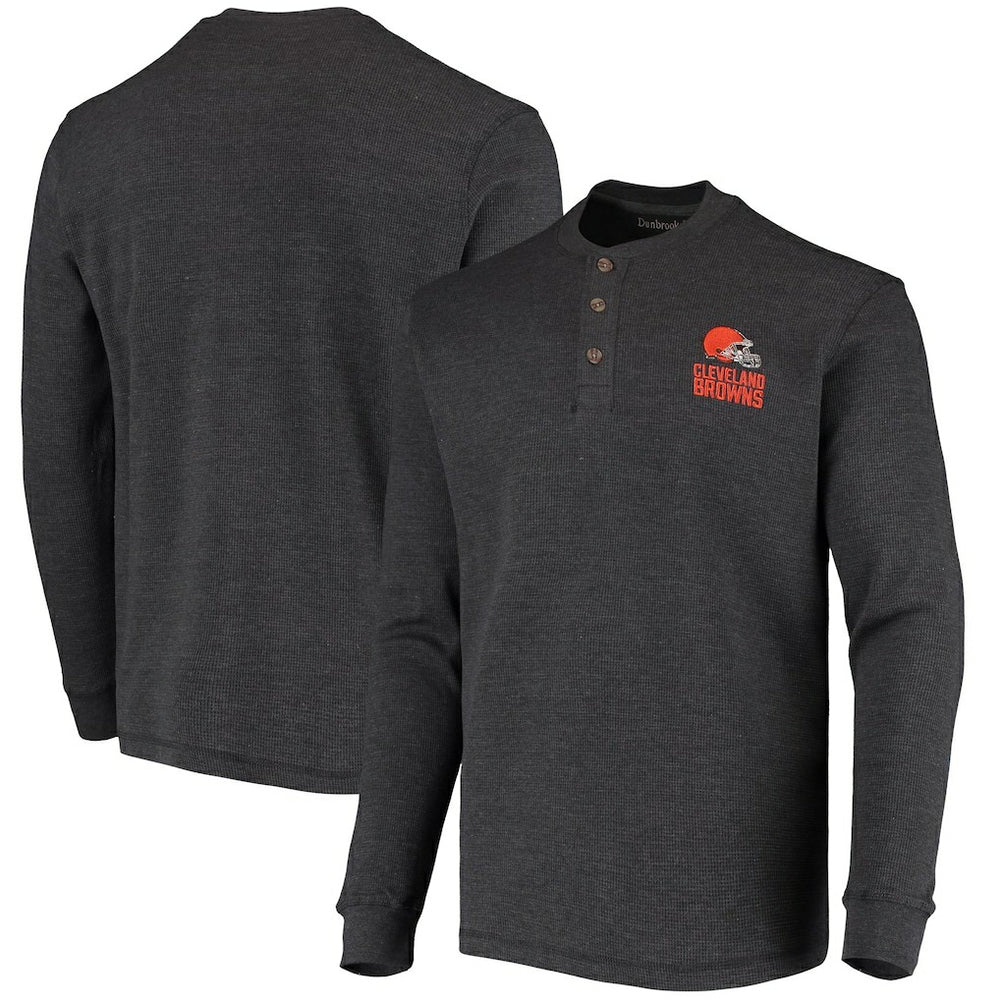 Cleveland Browns Dunbrooke Logo Maverick Thermal Henley Long Sleeve T-Shirt | NFL Outlet