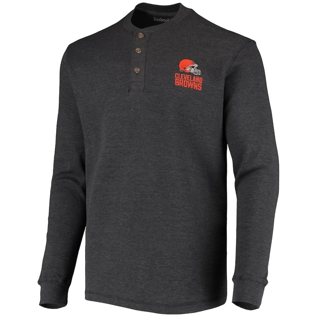 Cleveland Browns Dunbrooke Logo Maverick Thermal Henley Long Sleeve T-Shirt | NFL Outlet