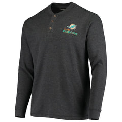 Miami Dolphins Dunbrooke Logo Maverick Thermal Henley Long Sleeve T-Shirt | NFL Discount