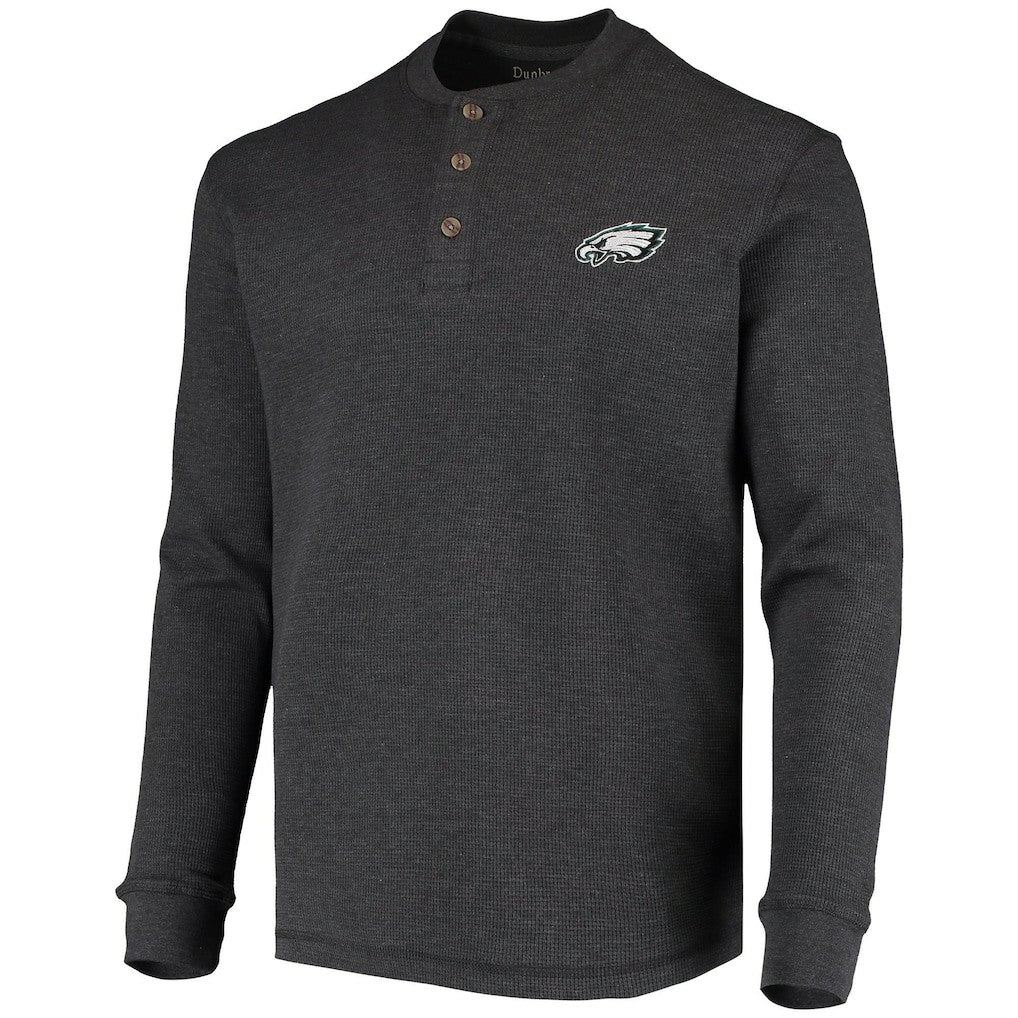 Philadelphia Eagles Dunbrooke Logo Maverick Thermal Henley Long Sleeve T-Shirt | NFL Hot