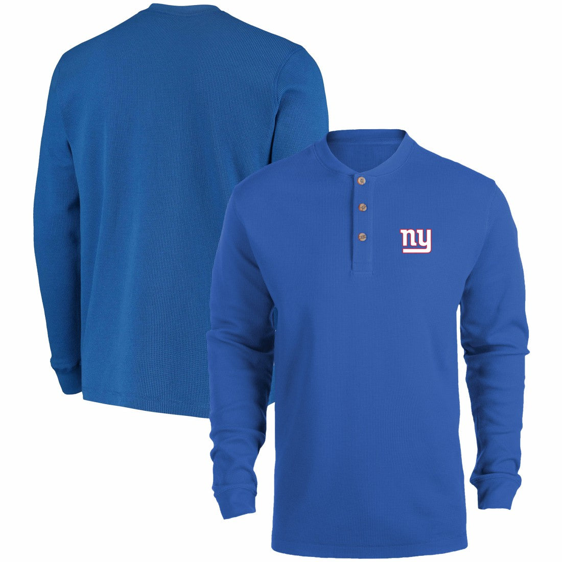 New York Giants Dunbrooke Logo Maverick Thermal Henley Long Sleeve T-Shirt | NFL Outlet