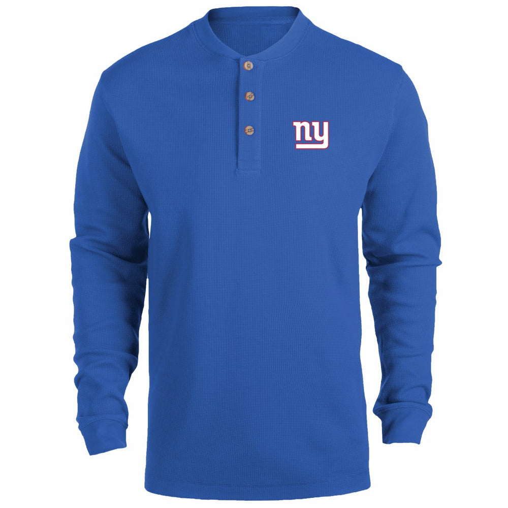 New York Giants Dunbrooke Logo Maverick Thermal Henley Long Sleeve T-Shirt | NFL Outlet
