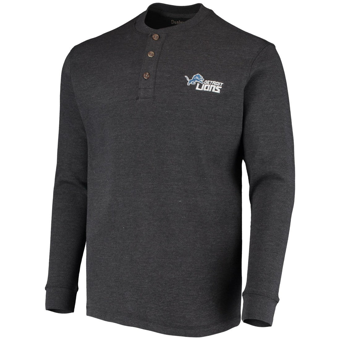 Detroit Lions Dunbrooke Logo Maverick Thermal Henley Long Sleeve T-Shirt | NFL Hot