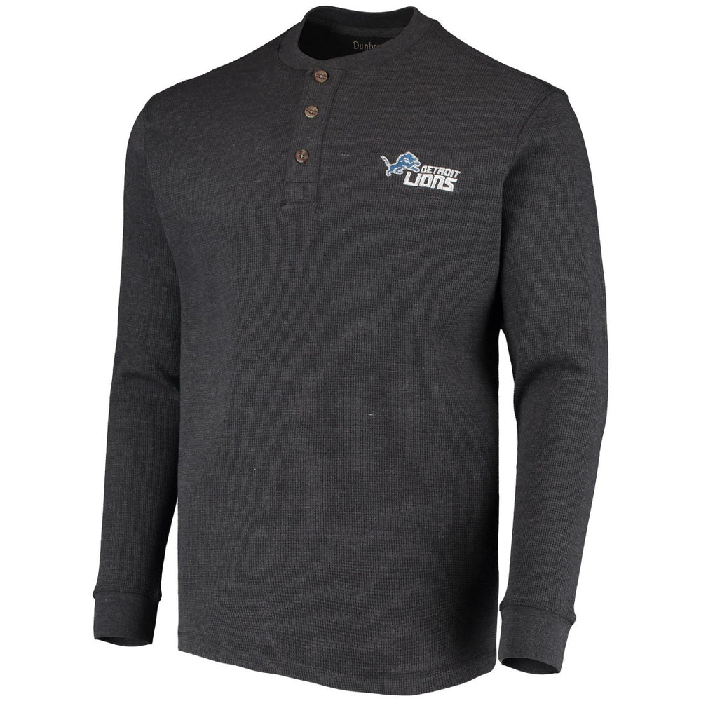 Detroit Lions Dunbrooke Logo Maverick Thermal Henley Long Sleeve T-Shirt | NFL Hot