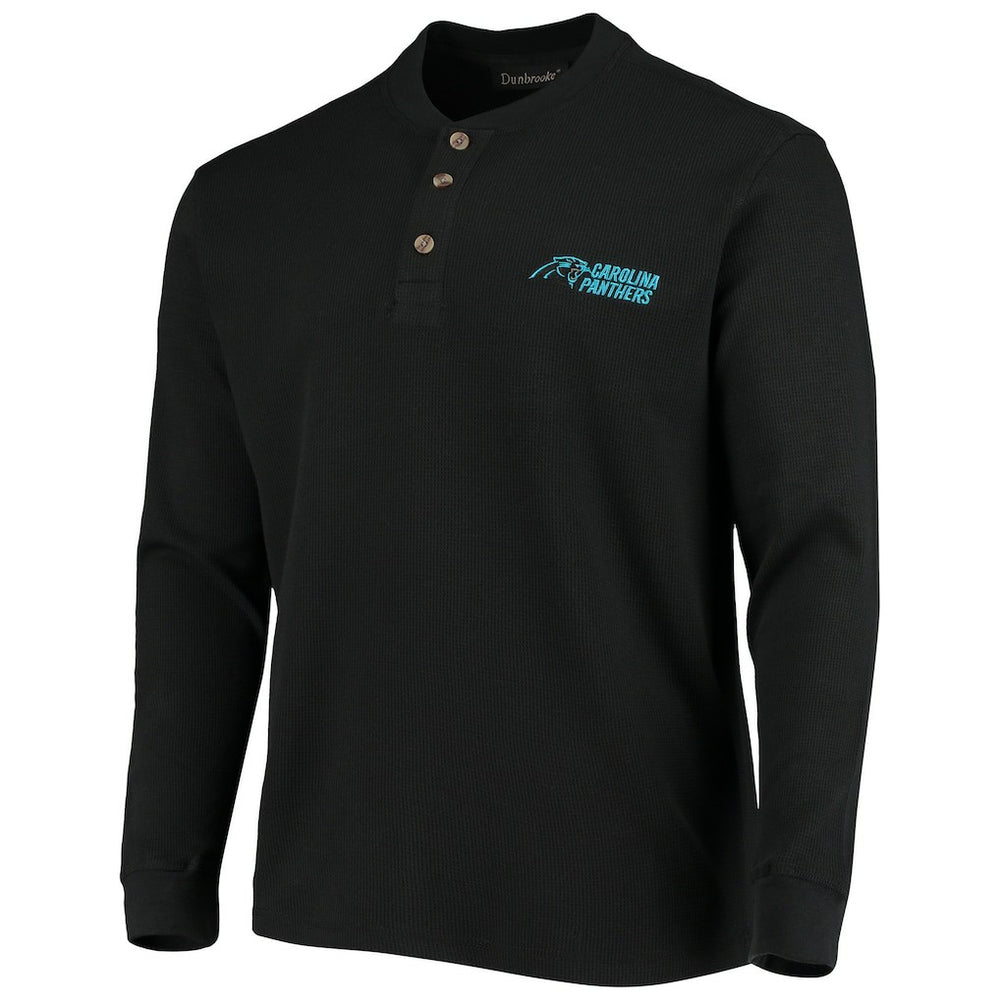 Carolina Panthers Dunbrooke Logo Maverick Thermal Henley Long Sleeve T-Shirt | NFL Discount
