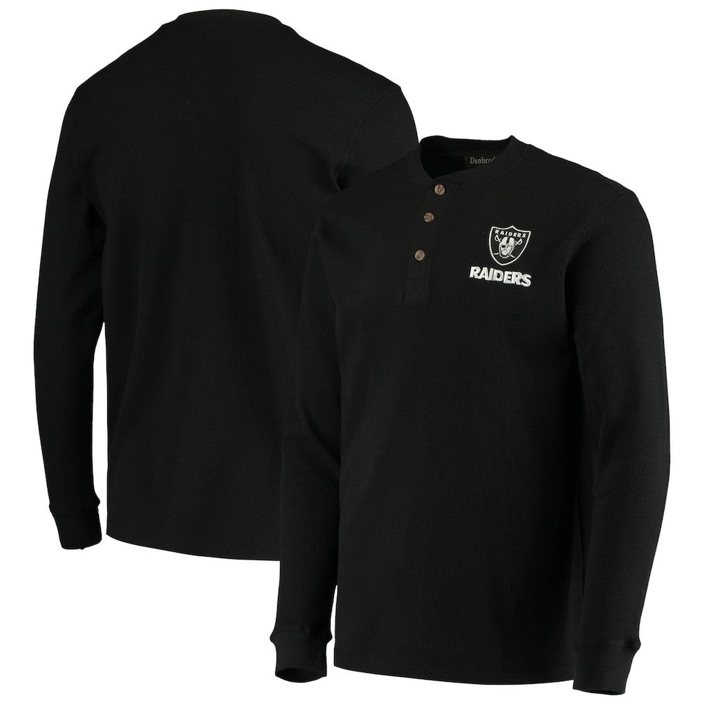 Las Vegas Raiders Dunbrooke Logo Maverick Thermal Henley Long Sleeve T-Shirt | NFL Online