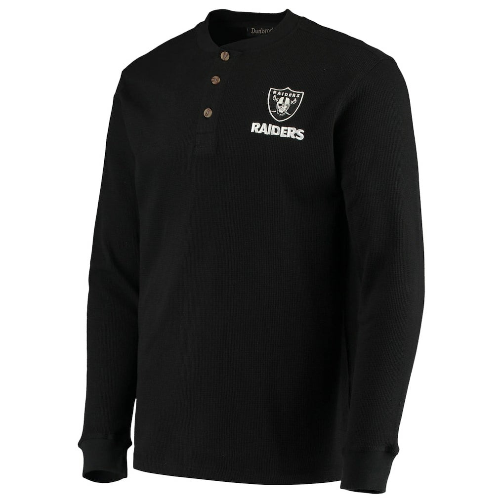 Las Vegas Raiders Dunbrooke Logo Maverick Thermal Henley Long Sleeve T-Shirt | NFL Online