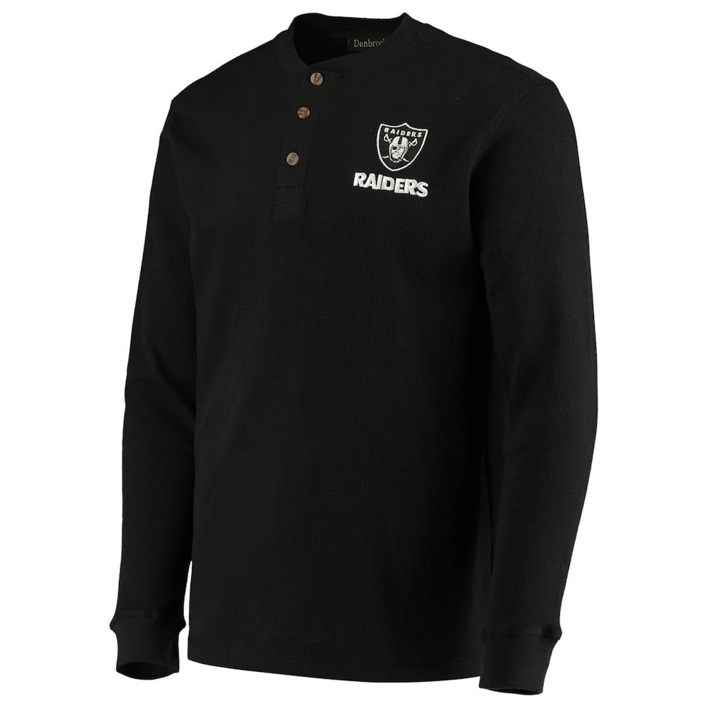 Las Vegas Raiders Dunbrooke Logo Maverick Thermal Henley Long Sleeve T-Shirt | NFL Online