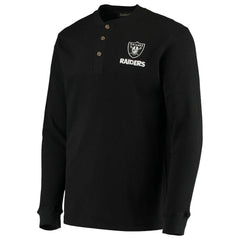 Las Vegas Raiders Dunbrooke Logo Maverick Thermal Henley Long Sleeve T-Shirt | NFL Online