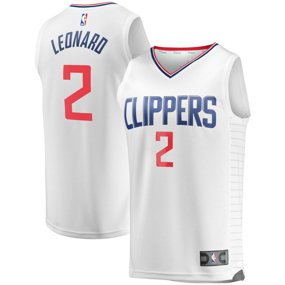 White Kawhi Leonard LA Clippers Youth 2020/21 Fast Break Player Jersey | NBA