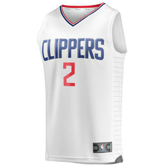 White Kawhi Leonard LA Clippers Youth 2020/21 Fast Break Player Jersey | NBA