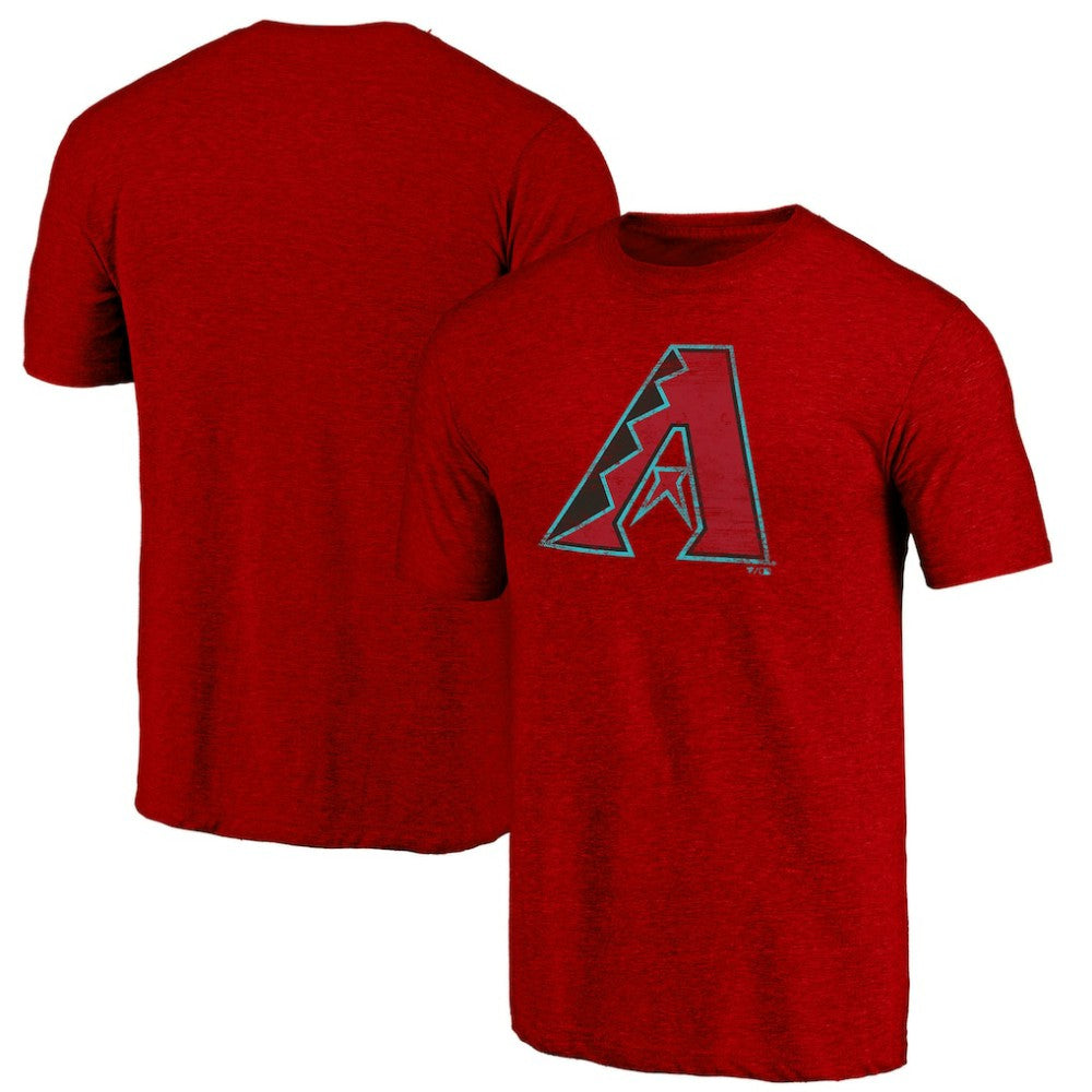 Arizona Diamondbacks Weathered Official Logo Tri-Blend T-Shirt - MLB T-shirts