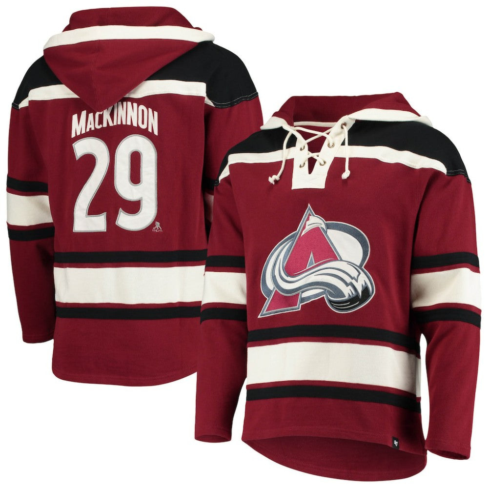 Nathan MacKinnon Colorado Avalanche '47 Player Name & Number Lacer Pullover Hoodie -  NHL Hoodies