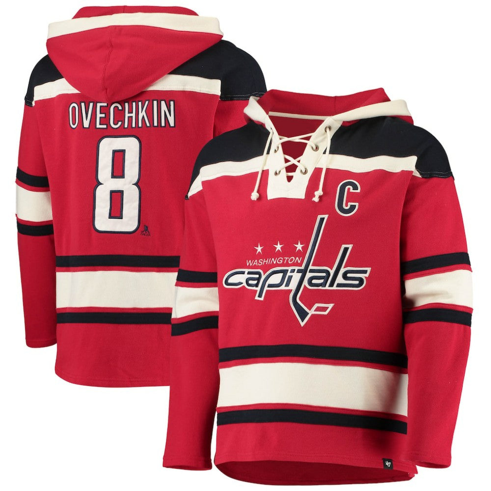 Alexander Ovechkin Washington Capitals '47 Player Name & Number Lacer Pullover Hoodie -  NHL Hoodies