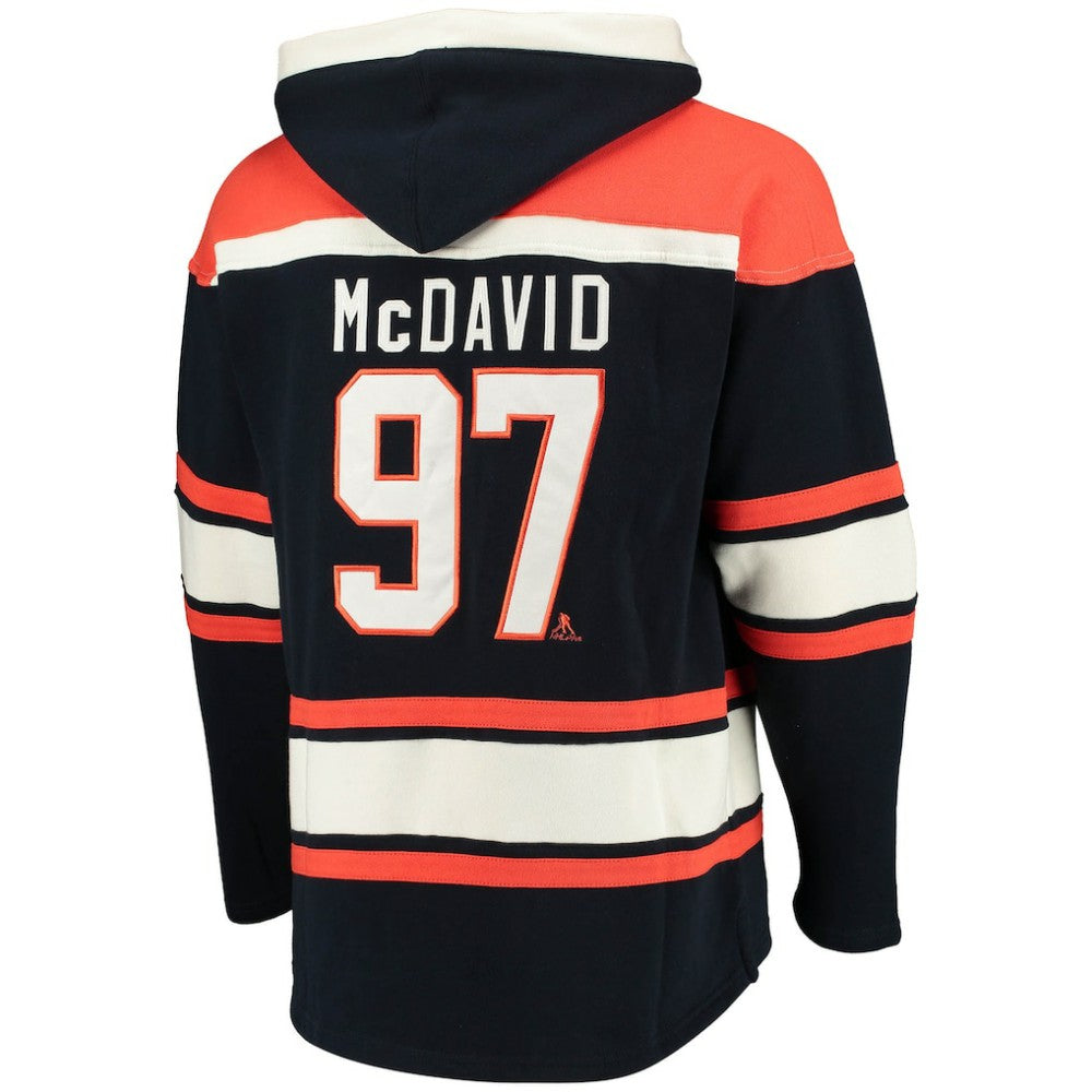 Connor McDavid Edmonton Oilers '47 Player Name & Number Lacer Pullover Hoodie -  NHL Hoodies