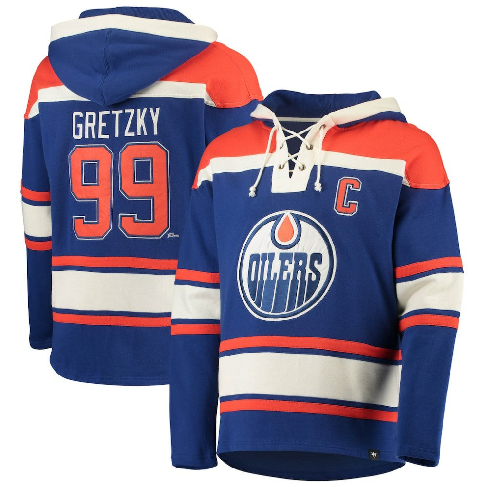 Wayne Gretzky Edmonton Oilers '47 Retired Player Name & Number Lacer Pullover Hoodie -  NHL Hoodies